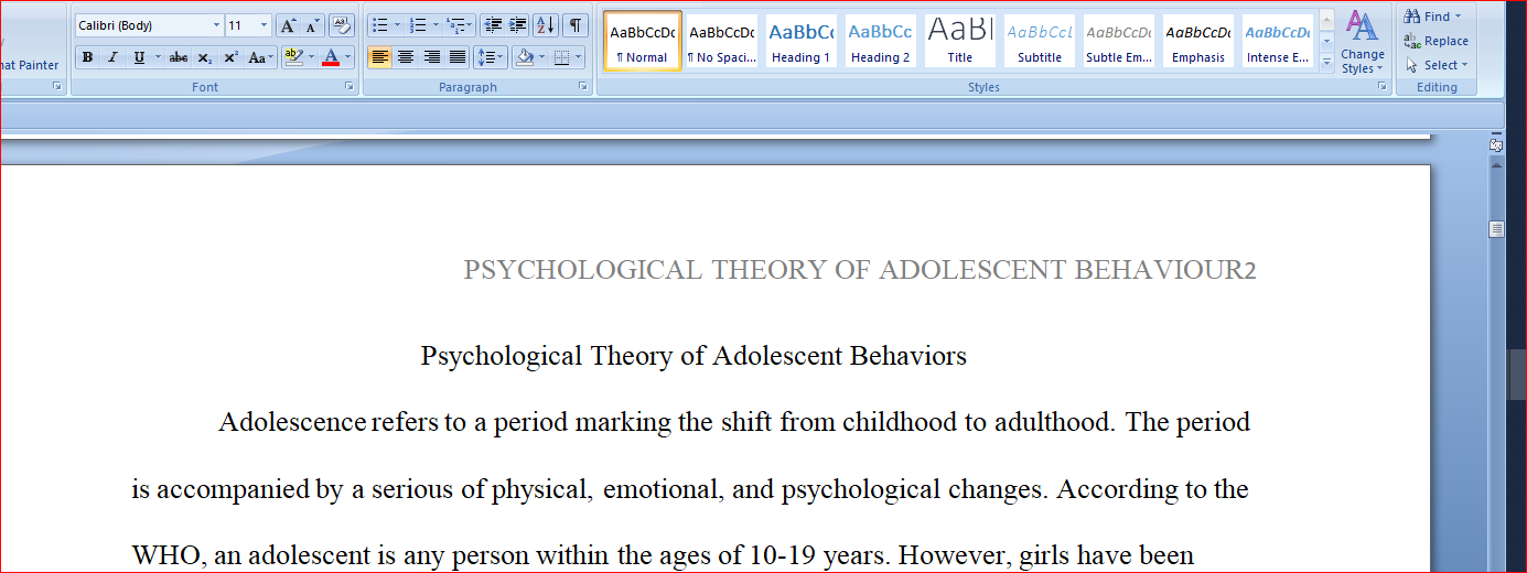 Discuss in details the adolescent behavior