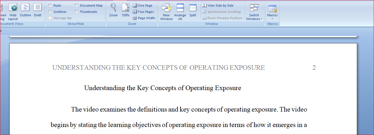 Understanding the Key Concepts of Operating Exposure