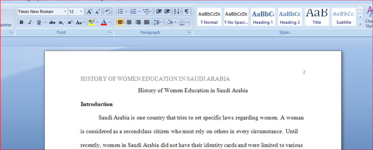 History of Women Education in Saudi Arabia