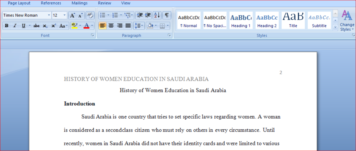History of Women Education in Saudi Arabia