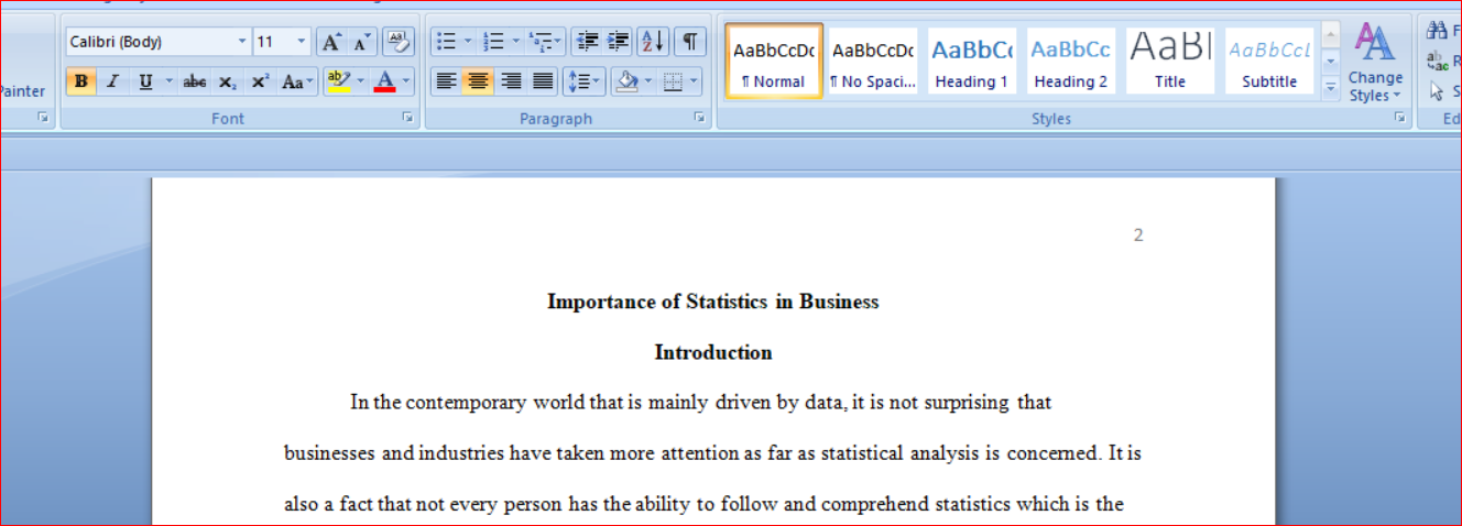 Importance of Statistics in Business