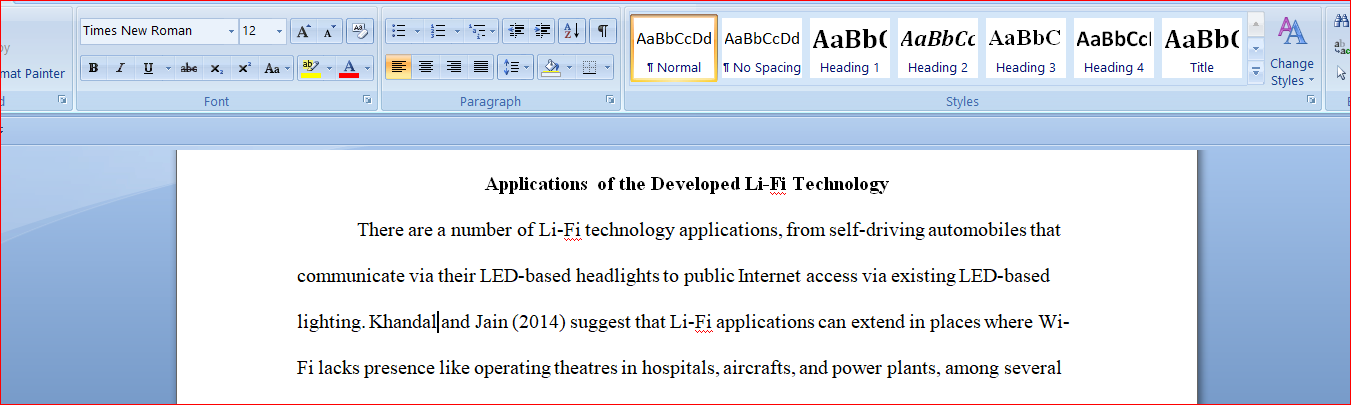 Applications of the Developed Li-Fi Technology