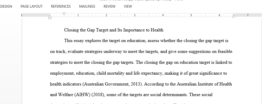 Closing the Gap Target in Education