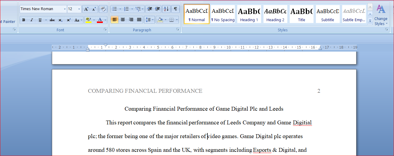Comparing Financial Performance of Game Digital Plc and Leeds