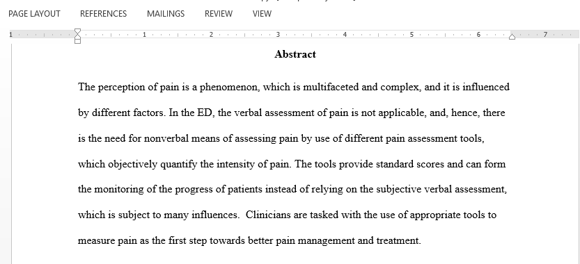 Discuss the Most Suitable Non-Verbal Pain Assessment Tools