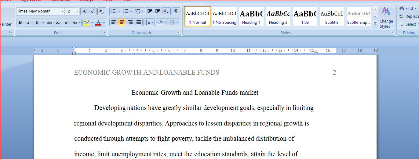 Economic Growth and Loanable Funds market1