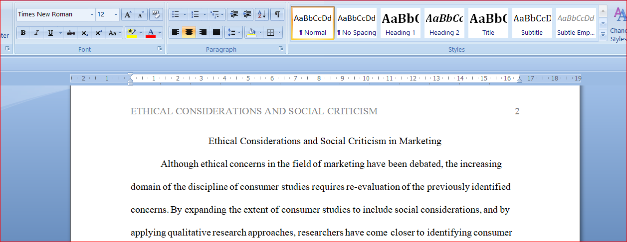 Ethical Considerations and Social Criticism in Marketing