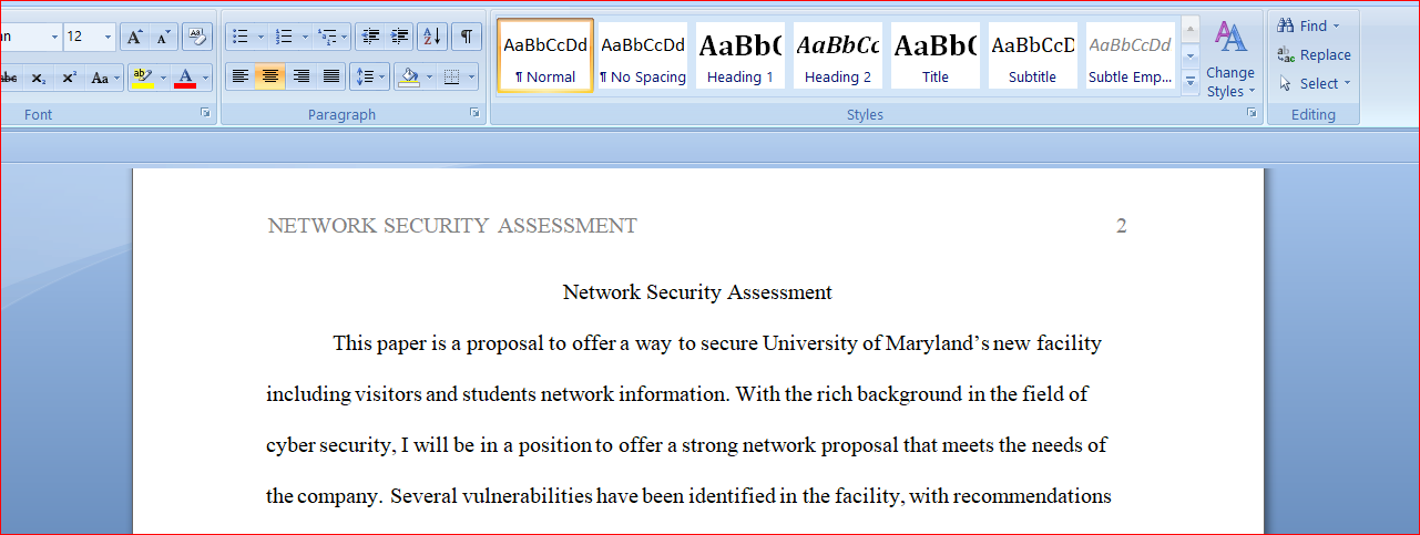 Network Security Assessment