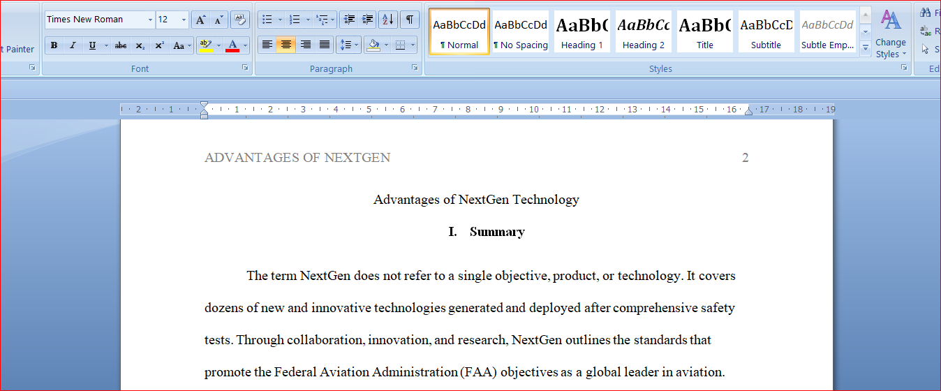 Advantages of NextGen Technology