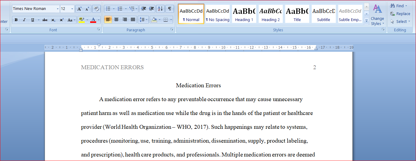 Medication Errors