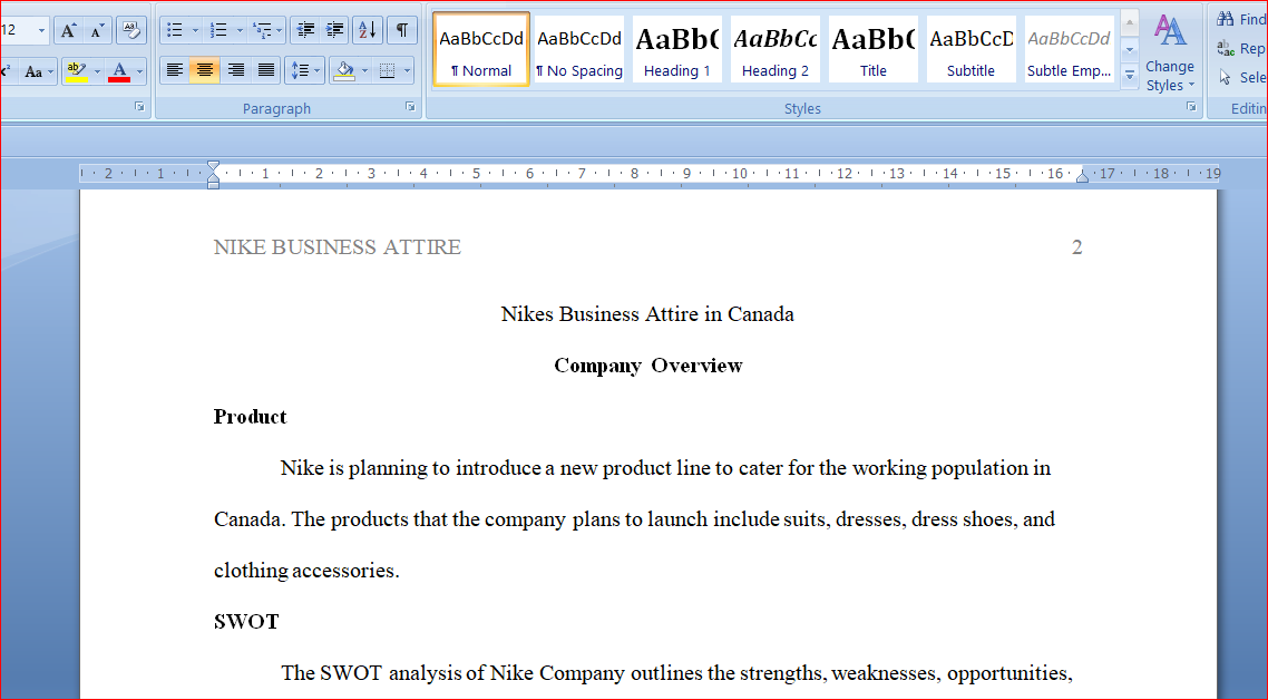 Nikes Business Attire in Canada