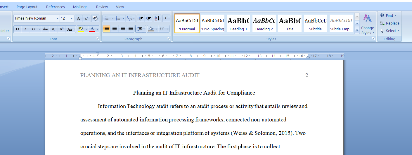 Planning an IT Infrastructure Audit for Compliance