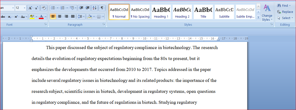 Regulatory Compliance in Biotechnology