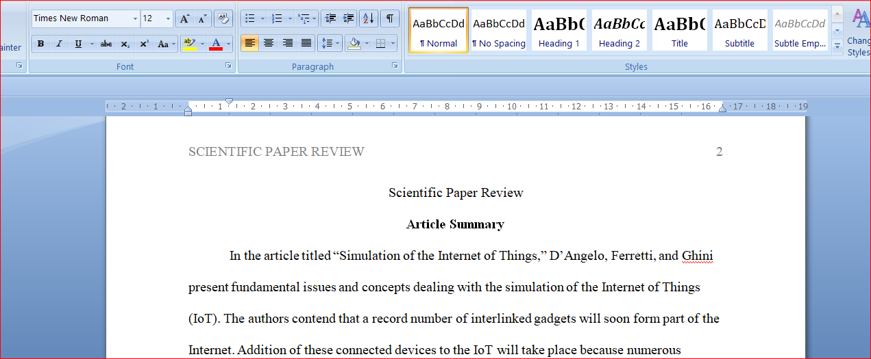 Scientific Paper Review