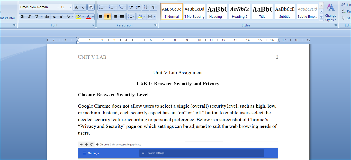 Unit V Lab Assignment