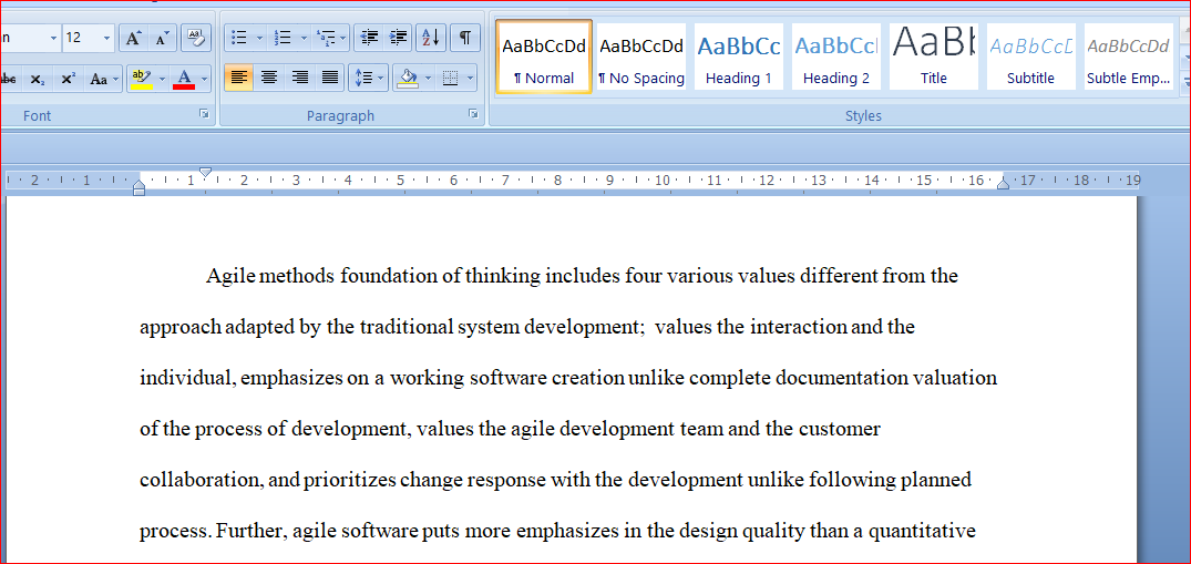 Agile system approach