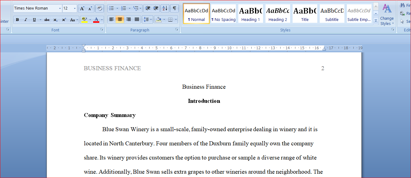 Business Finance