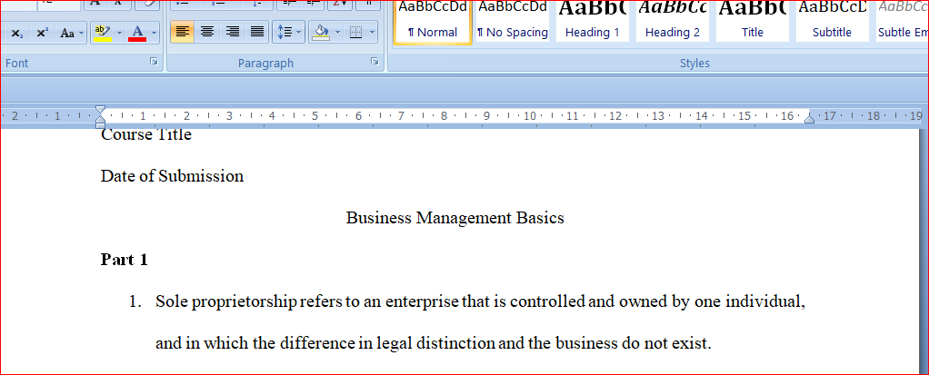 Business Management