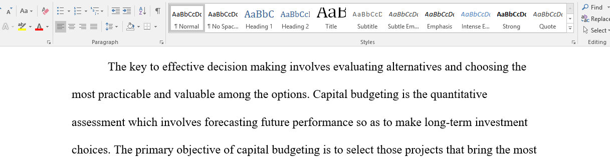 Capital Budgeting doc