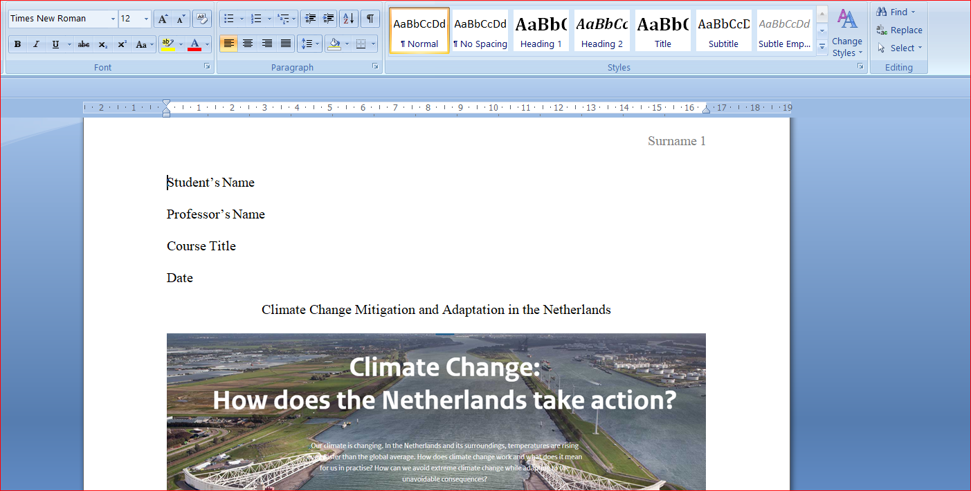Climate Change Mitigation and Adaptation