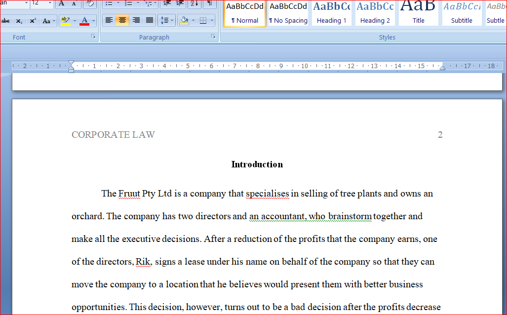 Corporate law