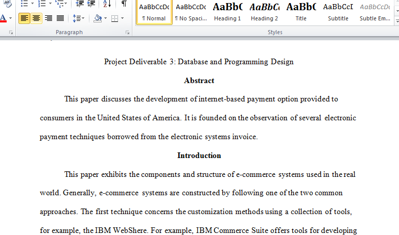 Database and Programming design