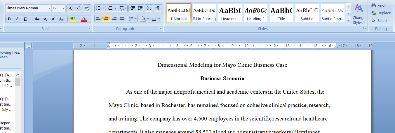 Dimensional Modeling for Mayo Clinic Business Case