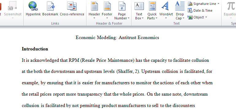 Economic modelling