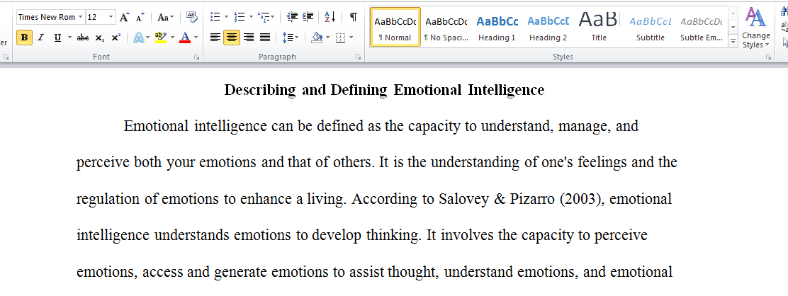 Emotional Intelligence