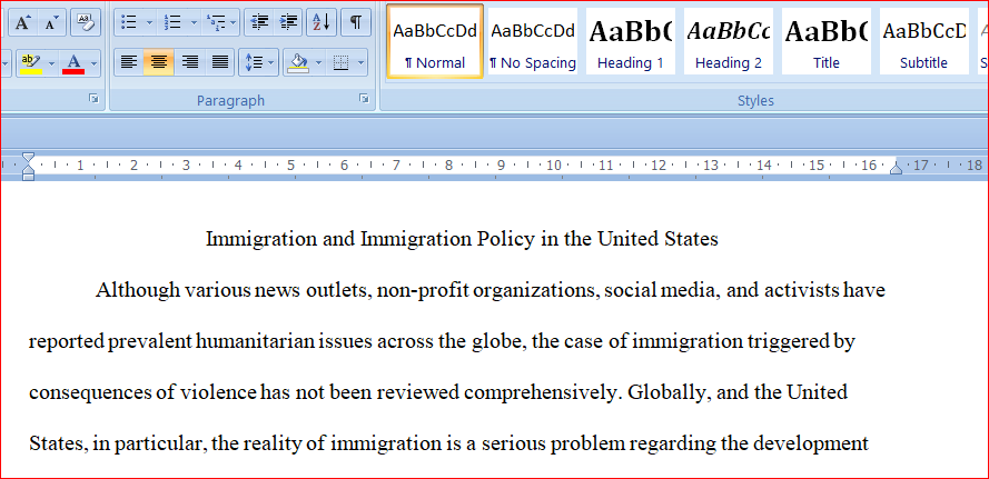 Immigration immigration policy