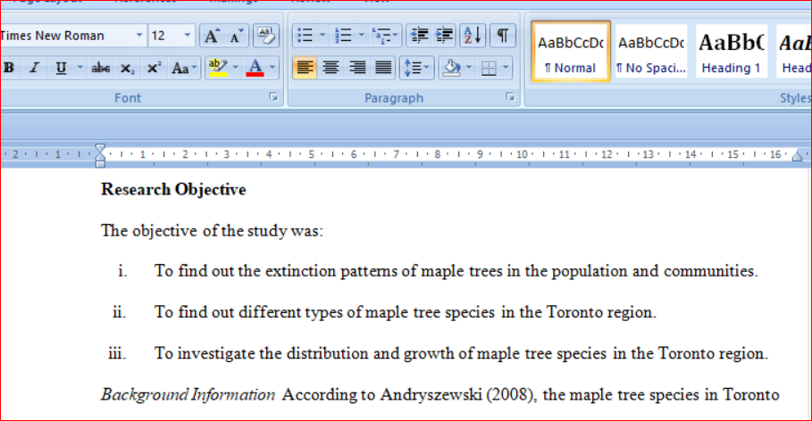 Independent research Project proposal