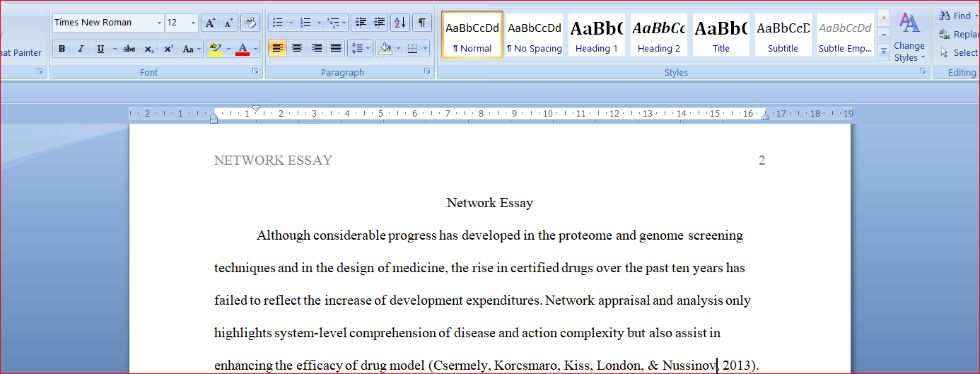 Network Essay