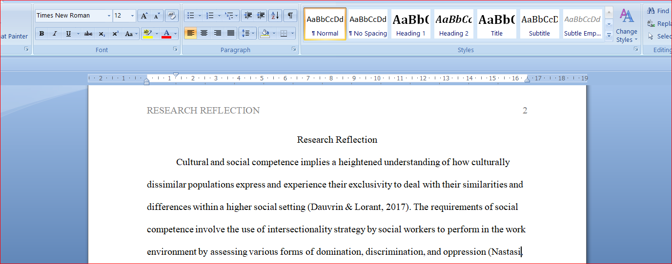 Research Reflection