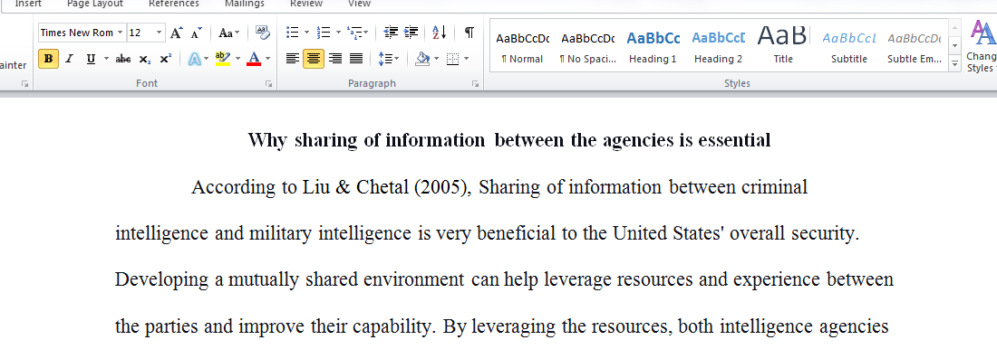 Sharing information between agencies