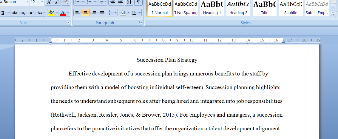 Succession Strategy plan