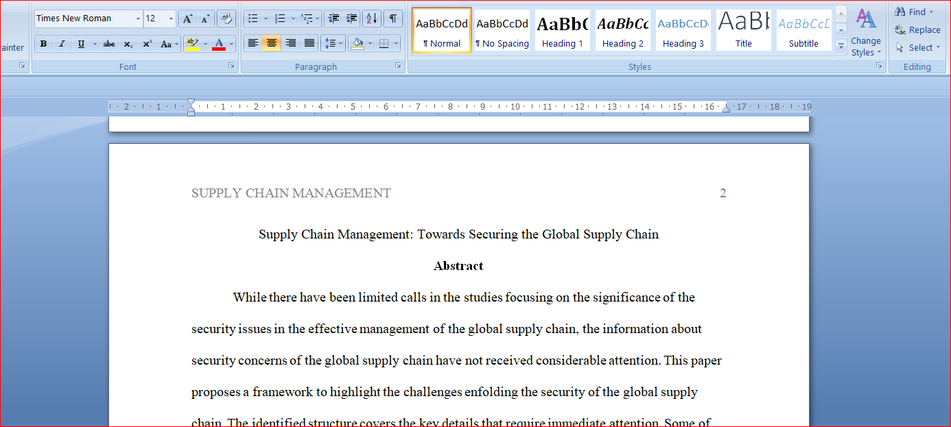 Supply Chain Management