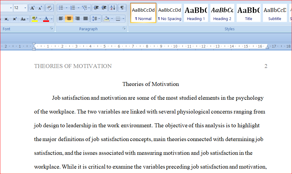 Theories of motivation