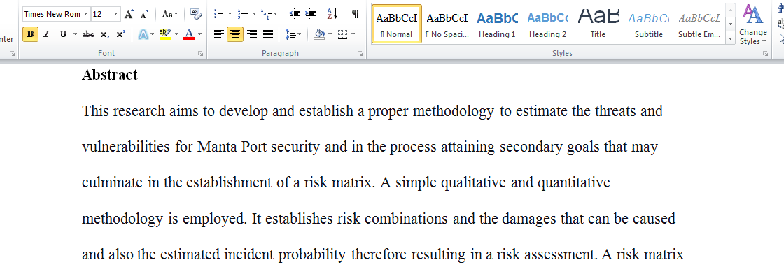 Threats and vulnerabilities in port security