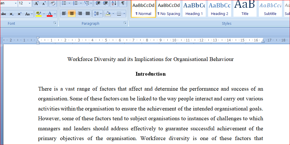 Workforce diversity and its implications for organizational behaviour