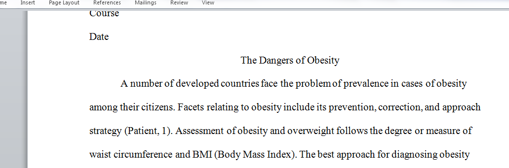 dangers of obesity