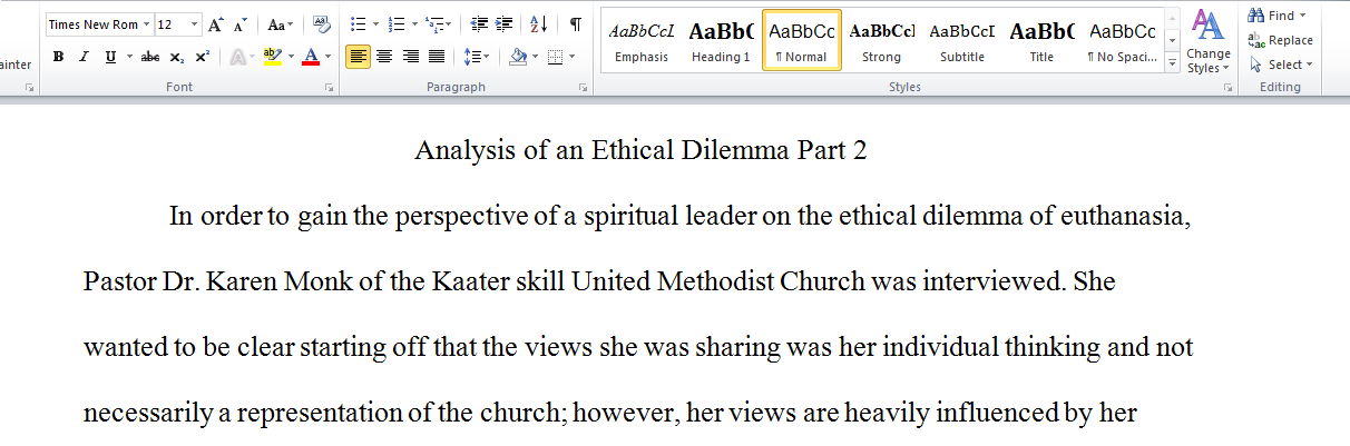 Analysis of Ethical Dilemma