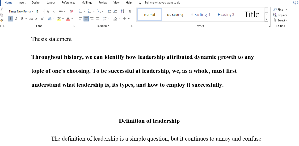 Leadership and its utilization