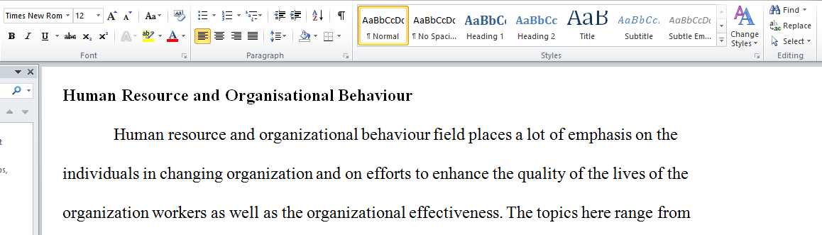 Organizational behaviour