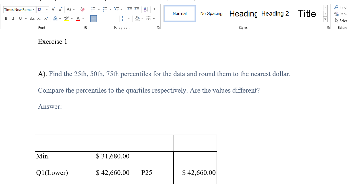 Statistics Analysis