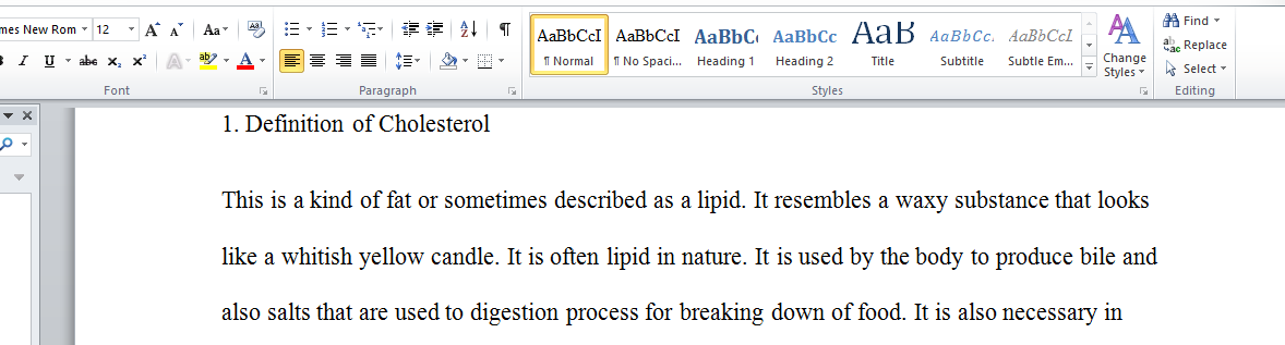 controlling cholesterol