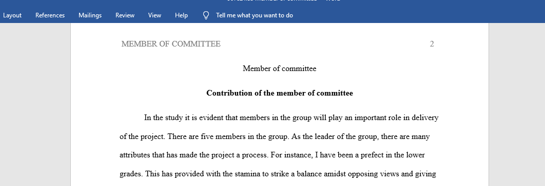 Member of committee