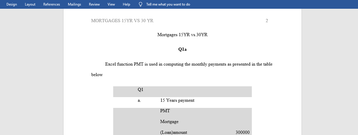Mortgages 15YR vs.30YR