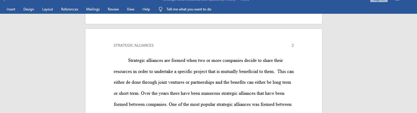 Strategic Alliances