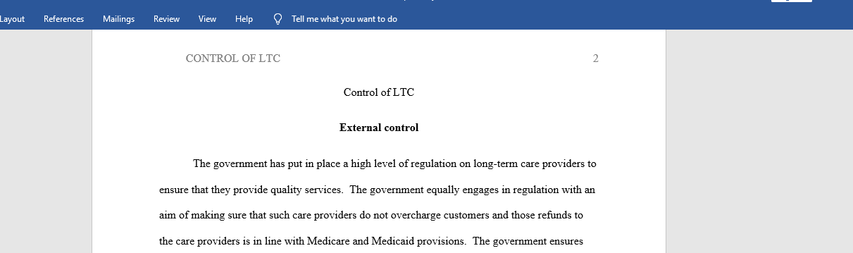 Control of LTC
