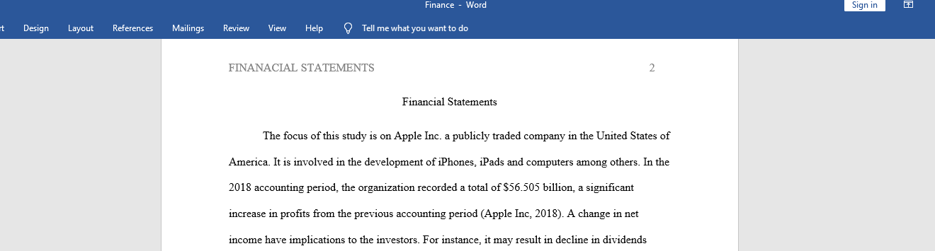 Financial Statements